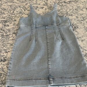 love, Fire Light Blue Denim Top with Script Label